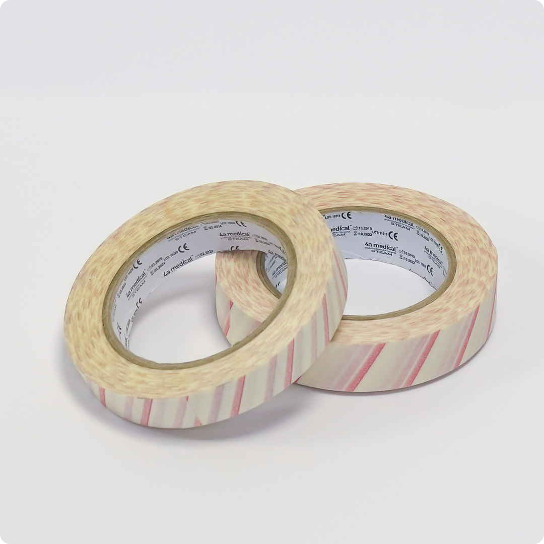 Стрічка індикаторна для парової стерилізації 19 мм х 50 м